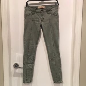 Olive Green Skinny Denim Jeans - Hollister